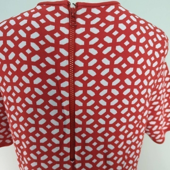 Pink Tartan Womens Heavy Knit Fit‎ and Flare Midi Dress Red Patterned XL - Picture 6 of 12